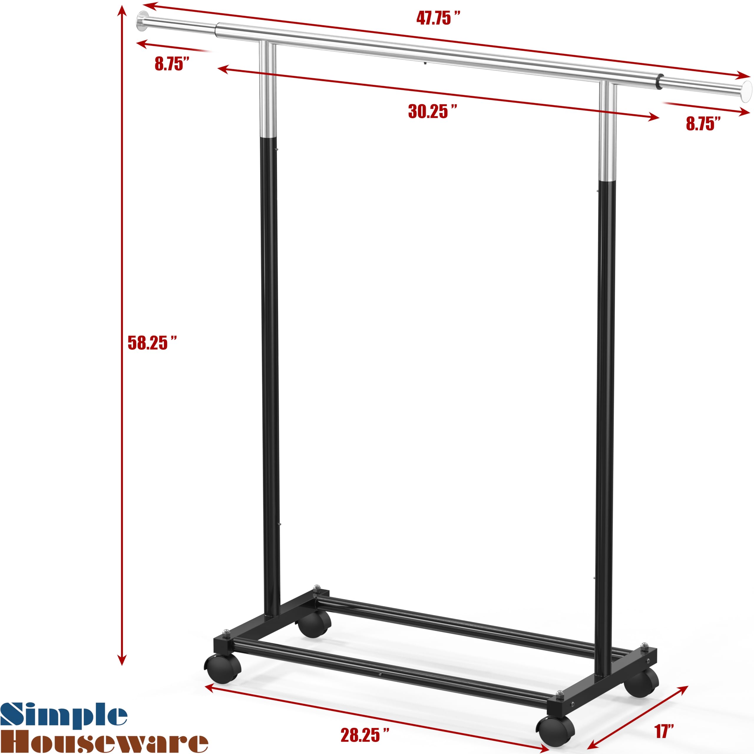Simple Houseware packaging-assembly guide image demonstrates easy setup.