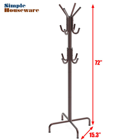 Simple Houseware coat rack in entryway demonstrates versatility.