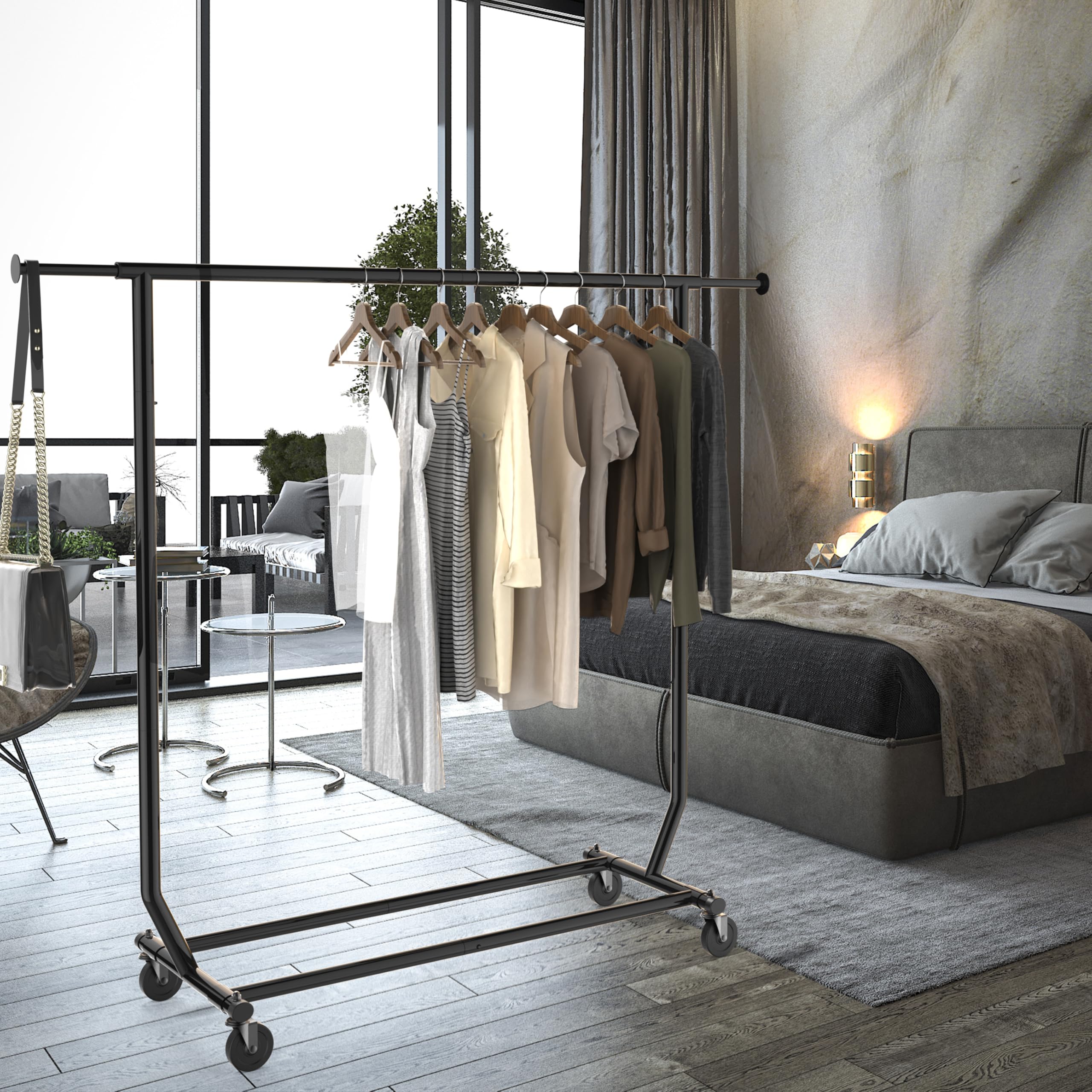 Simple Houseware Supreme garment rack supporting up to 250 lb capacity.
