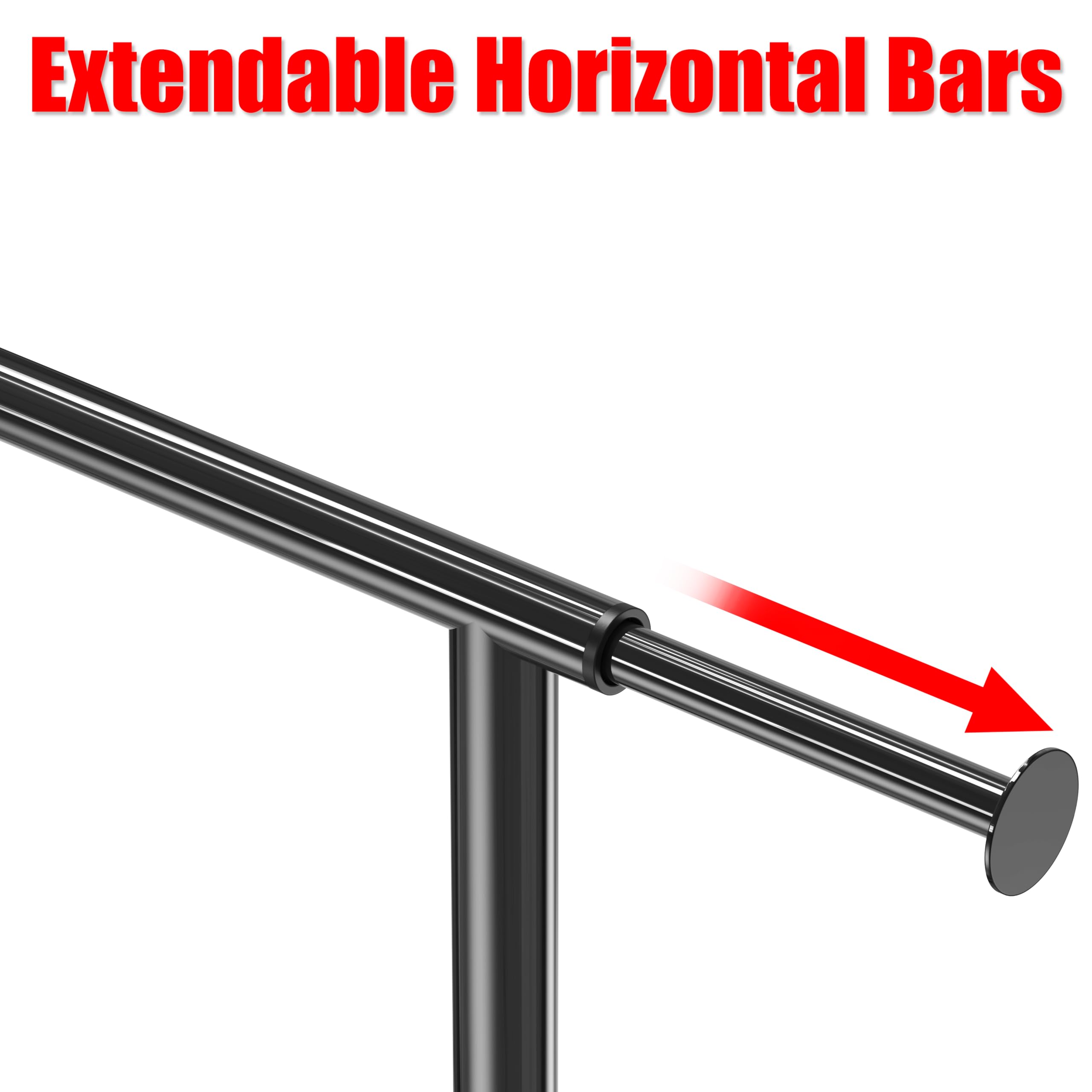 Simple Houseware Supreme garment rack featuring 360-degree casters for mobility.