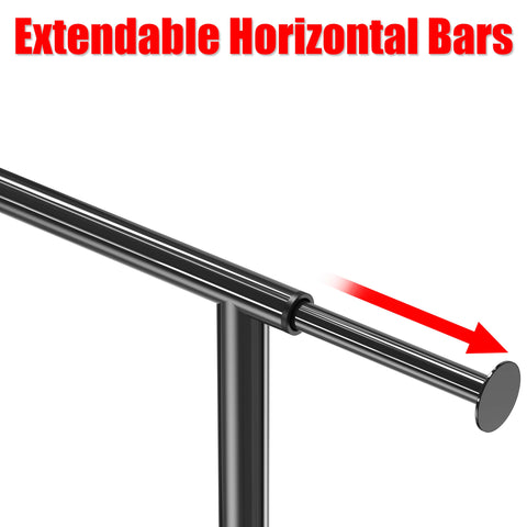 Simple Houseware Supreme garment rack featuring 360-degree casters for mobility.
