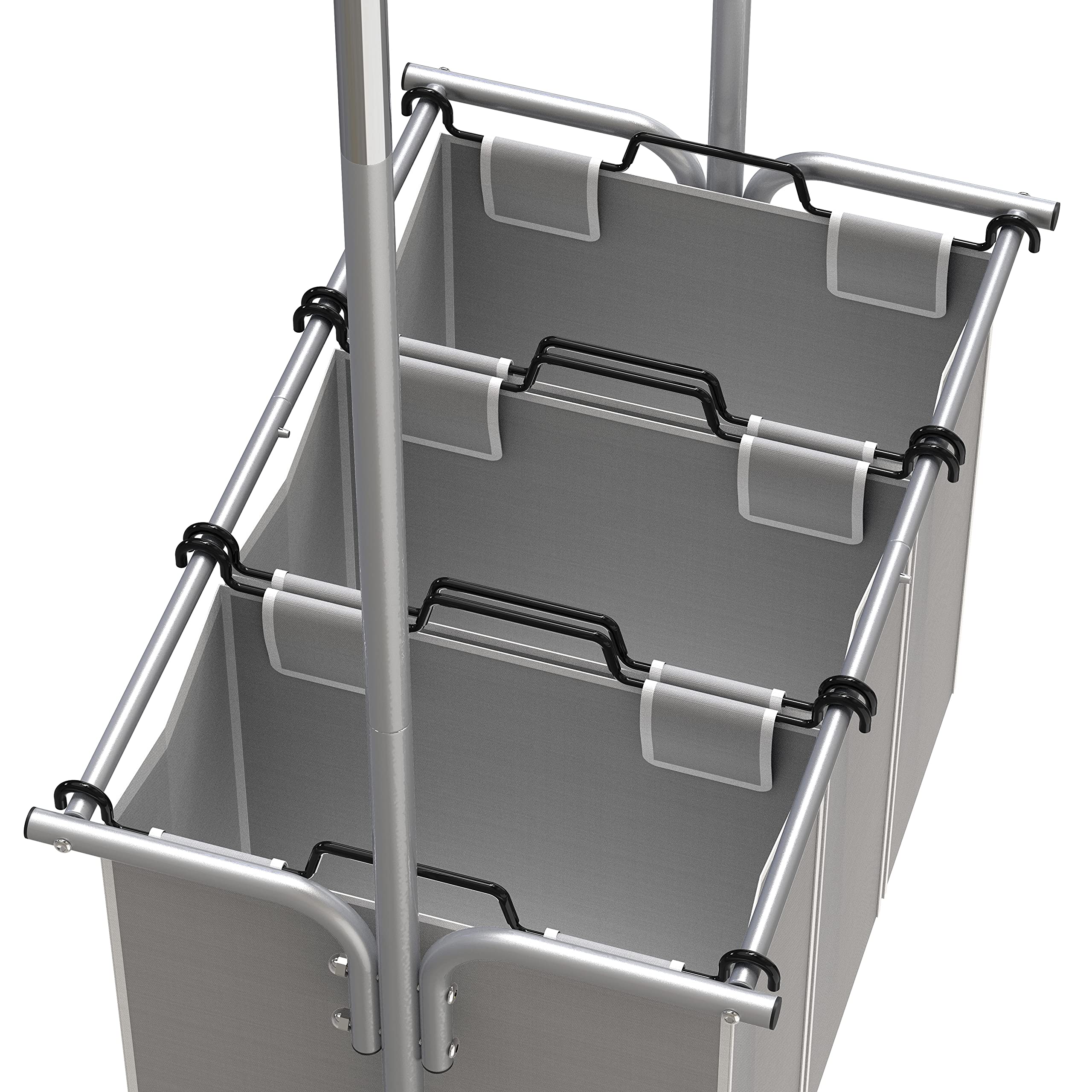 Simple Houseware swivel casters enable smooth, effortless movement.