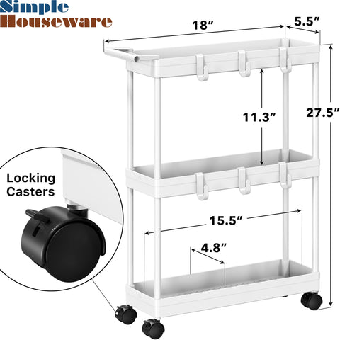 Simple Houseware ventilated shelves allow airflow in humid laundry or bath spaces.