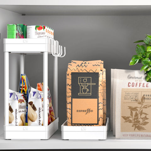 Simple Houseware white finish blends with modern home interiors.