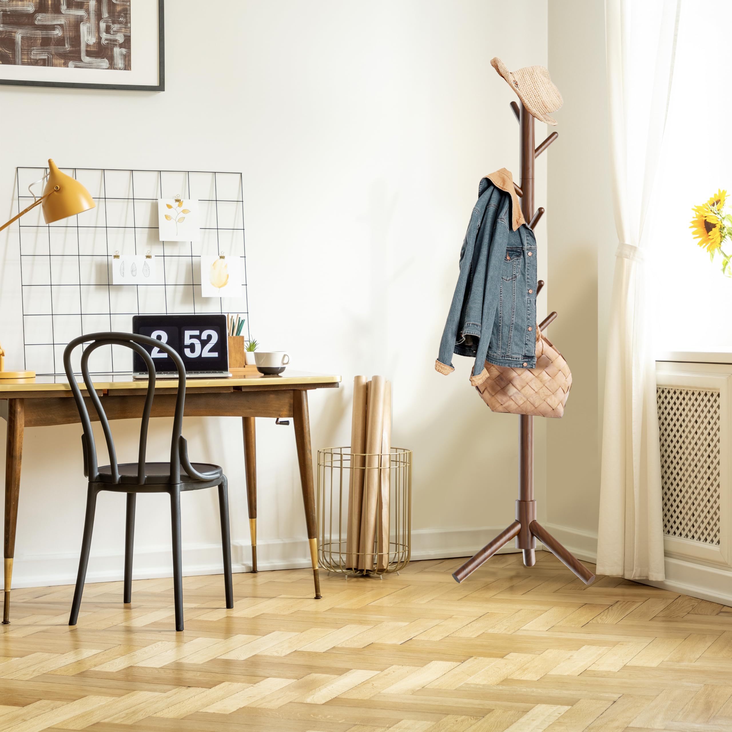 Simple Houseware coat rack stand ideal for entryways to organize coats and accessories
