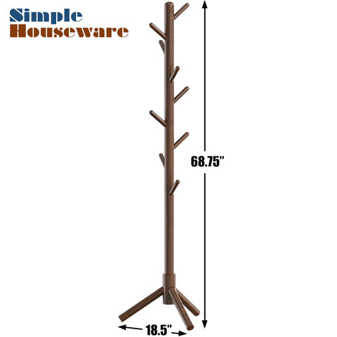 Simple Houseware coat rack stand showing stable tree-base design for safety
