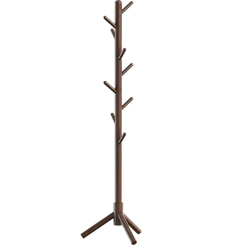 Simple Houseware coat rack stand in walnut finish adds warm, natural style