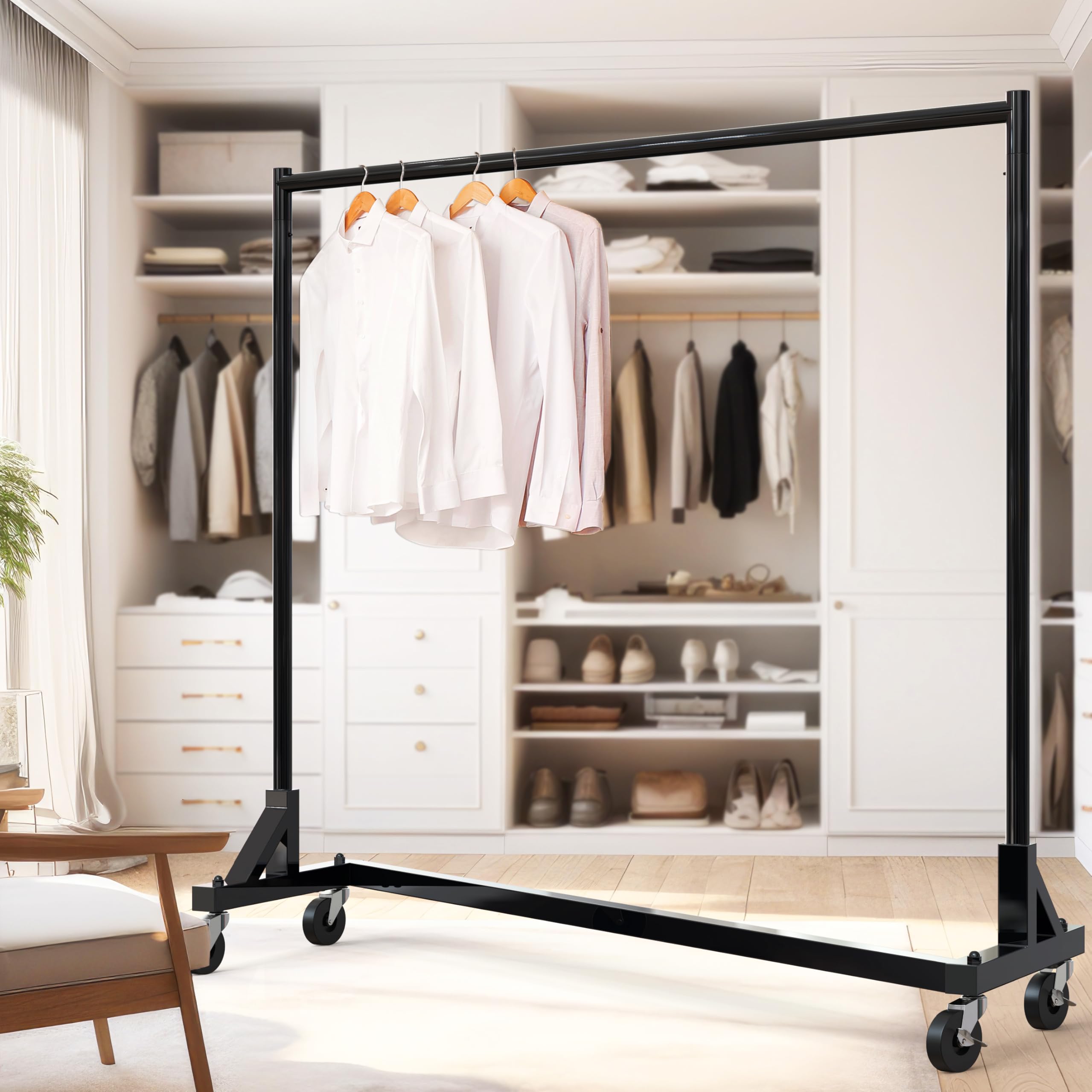 Simple Houseware z-base nesting design enables multi-rack stacking when not in use.