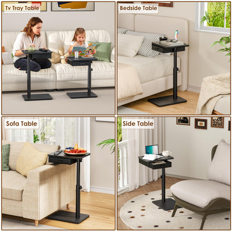 Simple Serenity bedside table with drawer offers tidy storage beside your bed.
