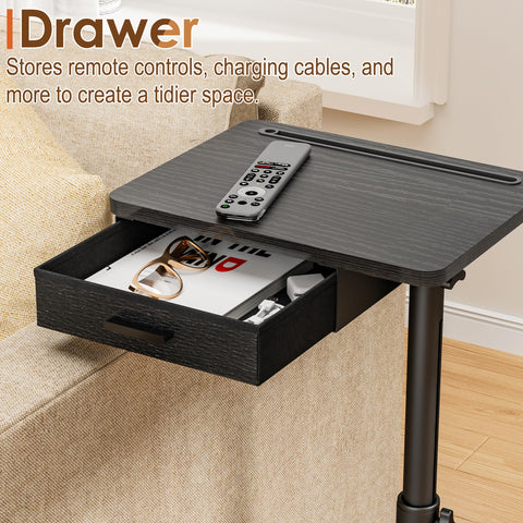 Simple Serenity height adjustable swivel top helps you find comfortable eating or working angles.