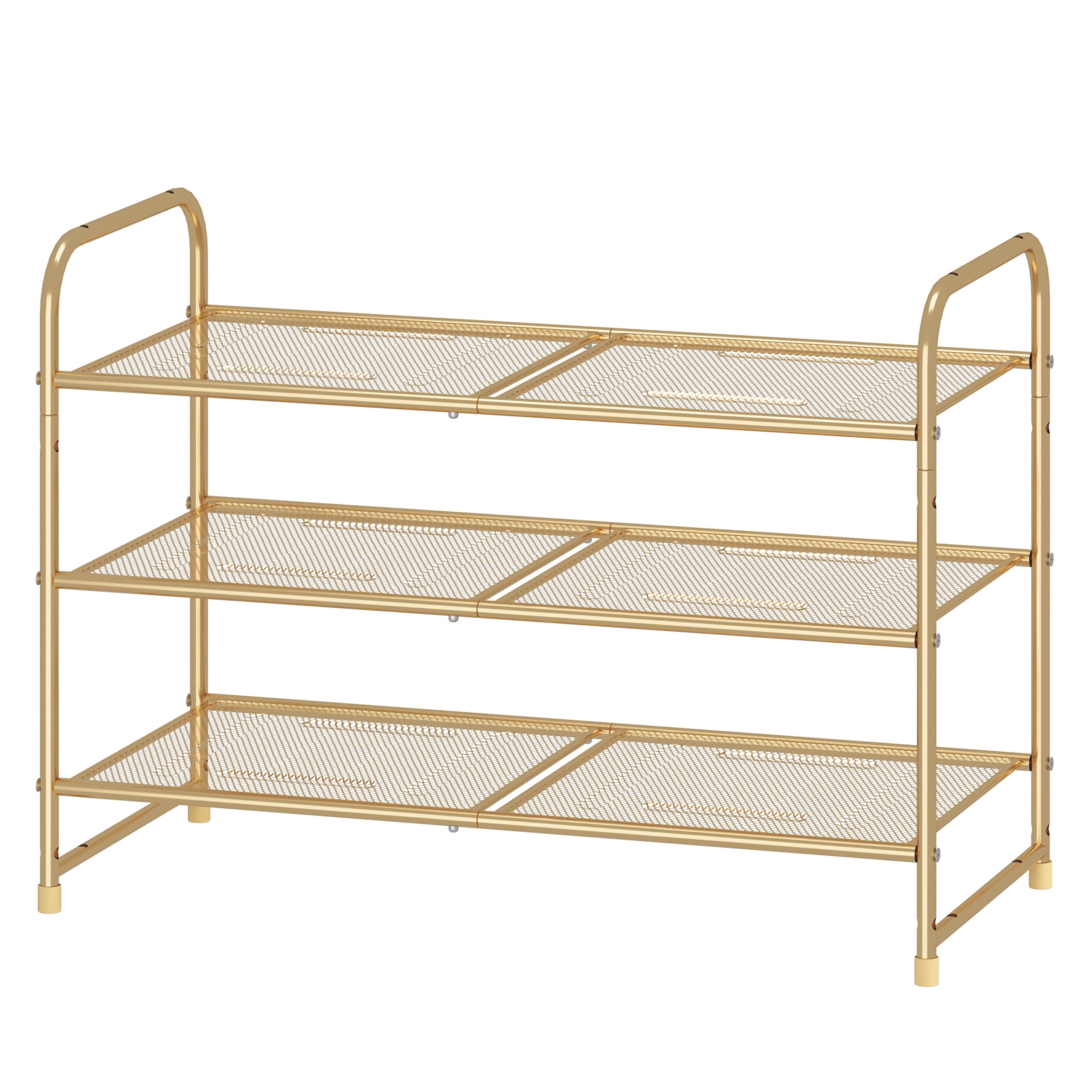 Simple Trending 3-Tier shoe rack side view highlighting compact storage for entryways.