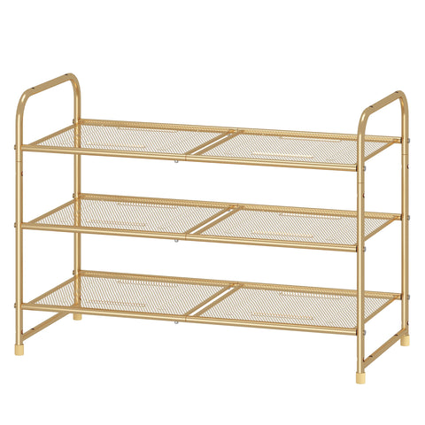 Simple Trending 3-Tier shoe rack side view highlighting compact storage for entryways.
