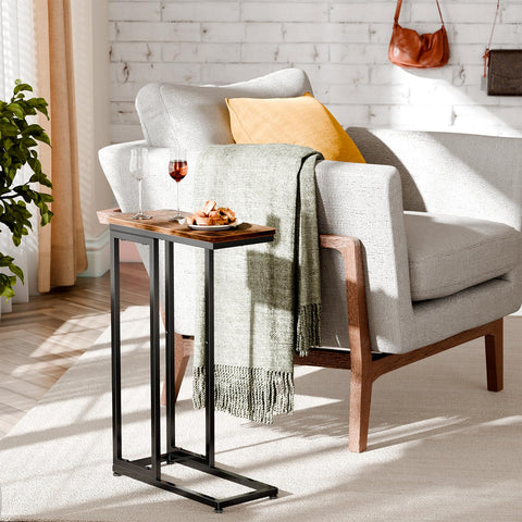 Simple Trending two-piece set adapts as sofa table or nightstand.