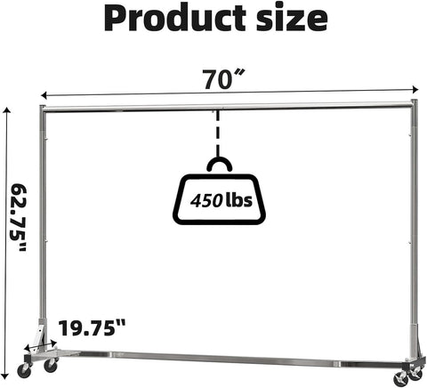 Simple Trending chrome finish garment rack for professional use