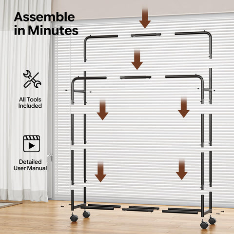 Simple Trending easy-install coat rack ships with simple instructions and tools.