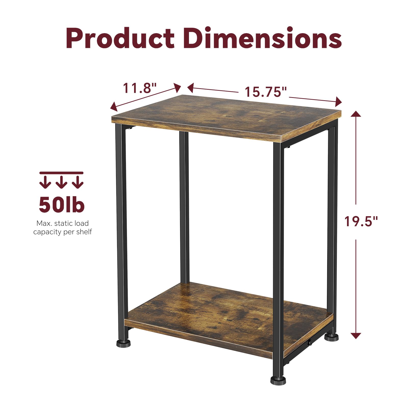 Simple Trending end table quick to assemble for one-person setup