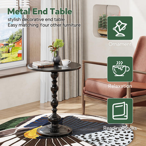 Simple Trending end table with matte satin finish adds subtle sophistication.