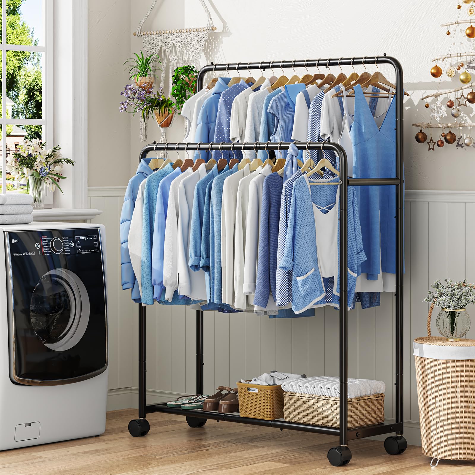 Simple Trending four-wheel mobility enables easy relocation around rooms.