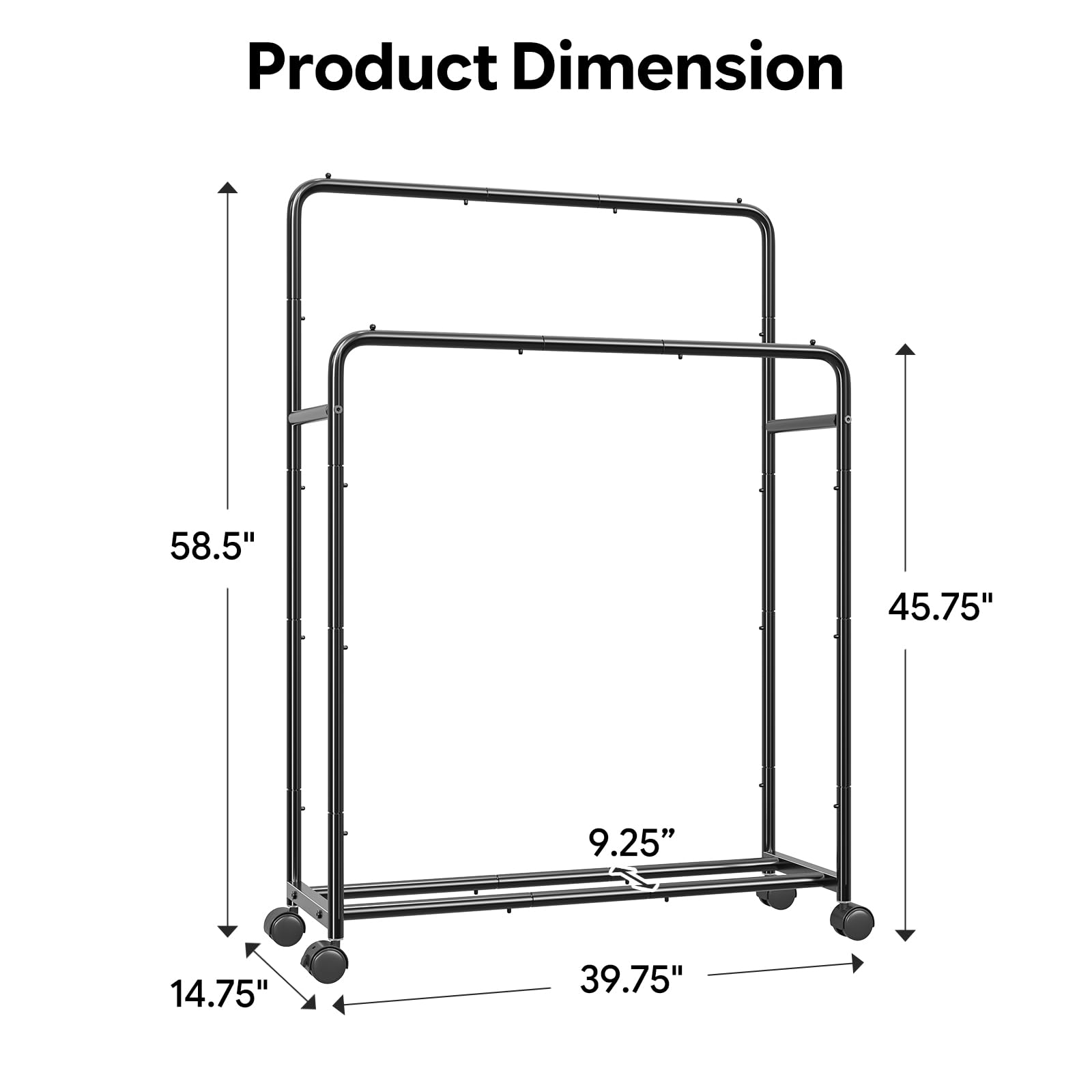 Simple Trending heavy-duty steel frame supports umbrellas, scarves, and towels.