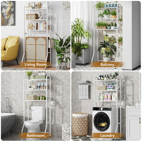 Simple Trending mesh shelves maximize vertical storage in small spaces.