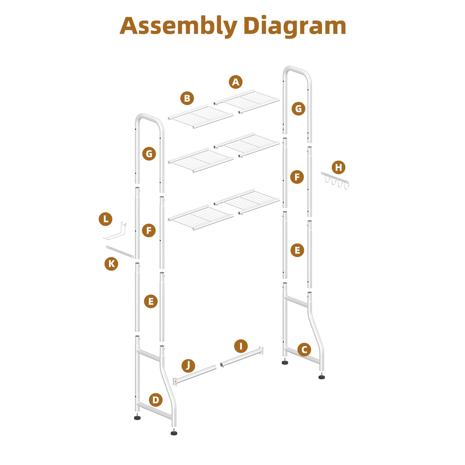 Simple Trending versatile rack fits bathrooms, kitchens, and entryways.