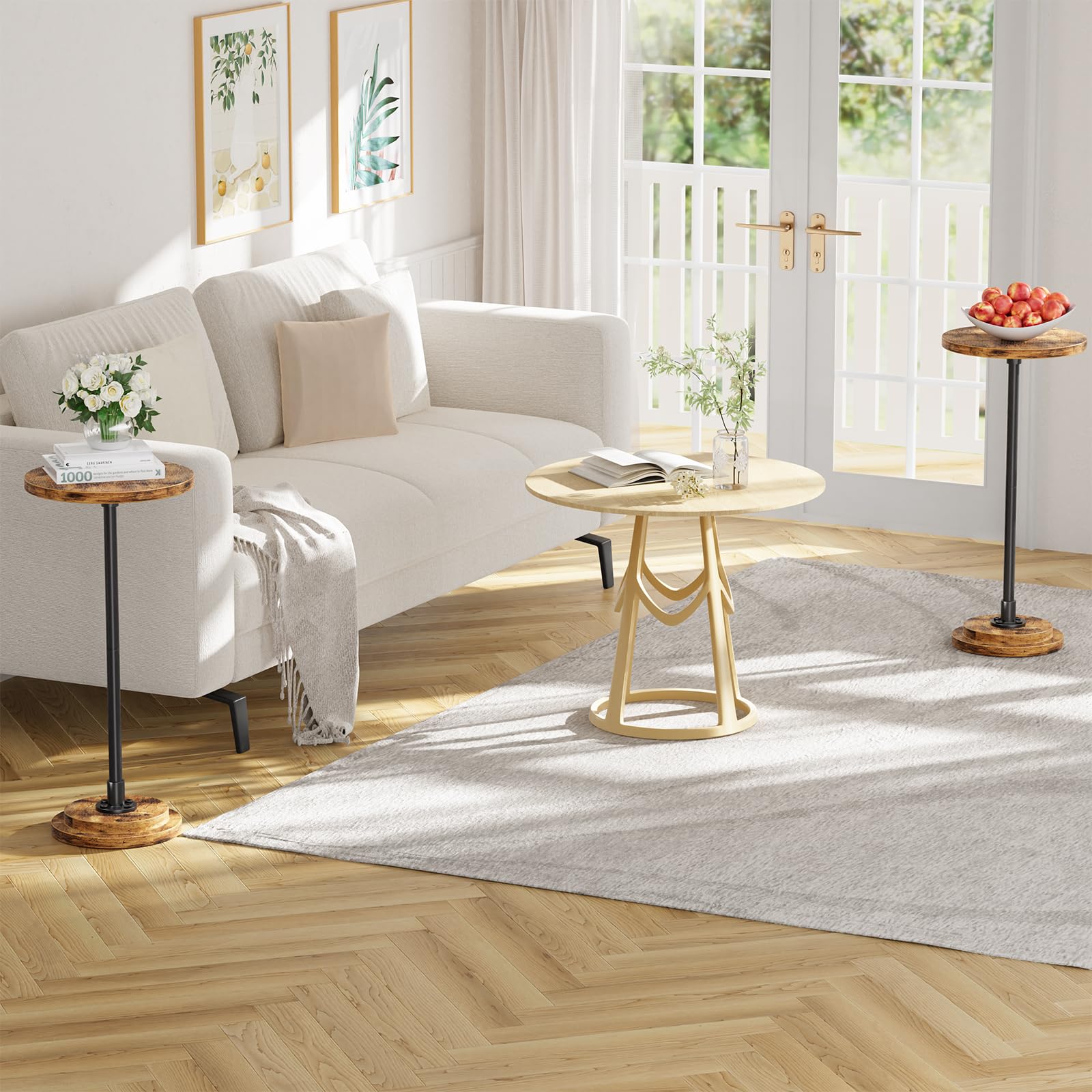 Simple Trending end table includes non-slip pads to prevent sliding.