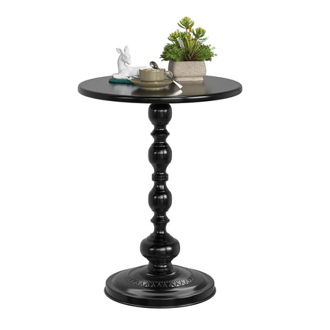 Simple Trending round side table with 13.75-inch diameter and 21-inch height, ideal for compact living spaces.