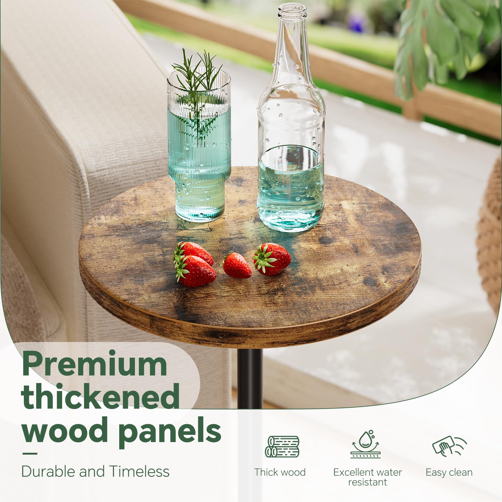 Simple Trending rustic brown panel table adds cozy natural decor.
