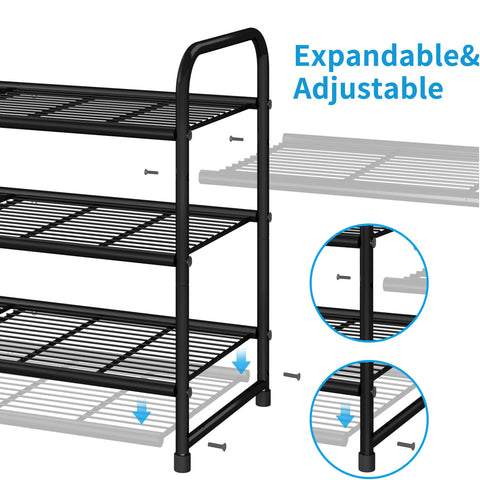 Simple Trending durable metal frame provides sturdy daily shoe storage.