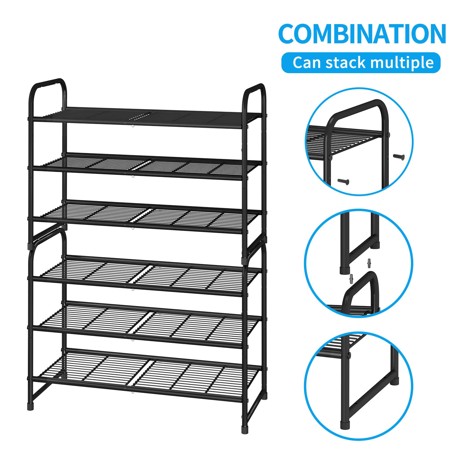 Simple Trending easy-assembly shoe rack saves setup time and effort.