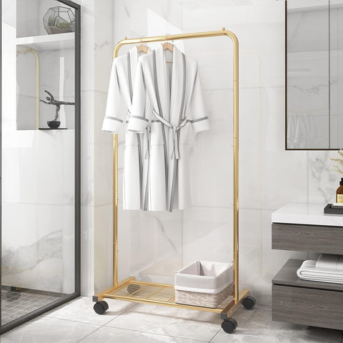 Simple Trending standard clothes rack assembly kit included for quick setup.