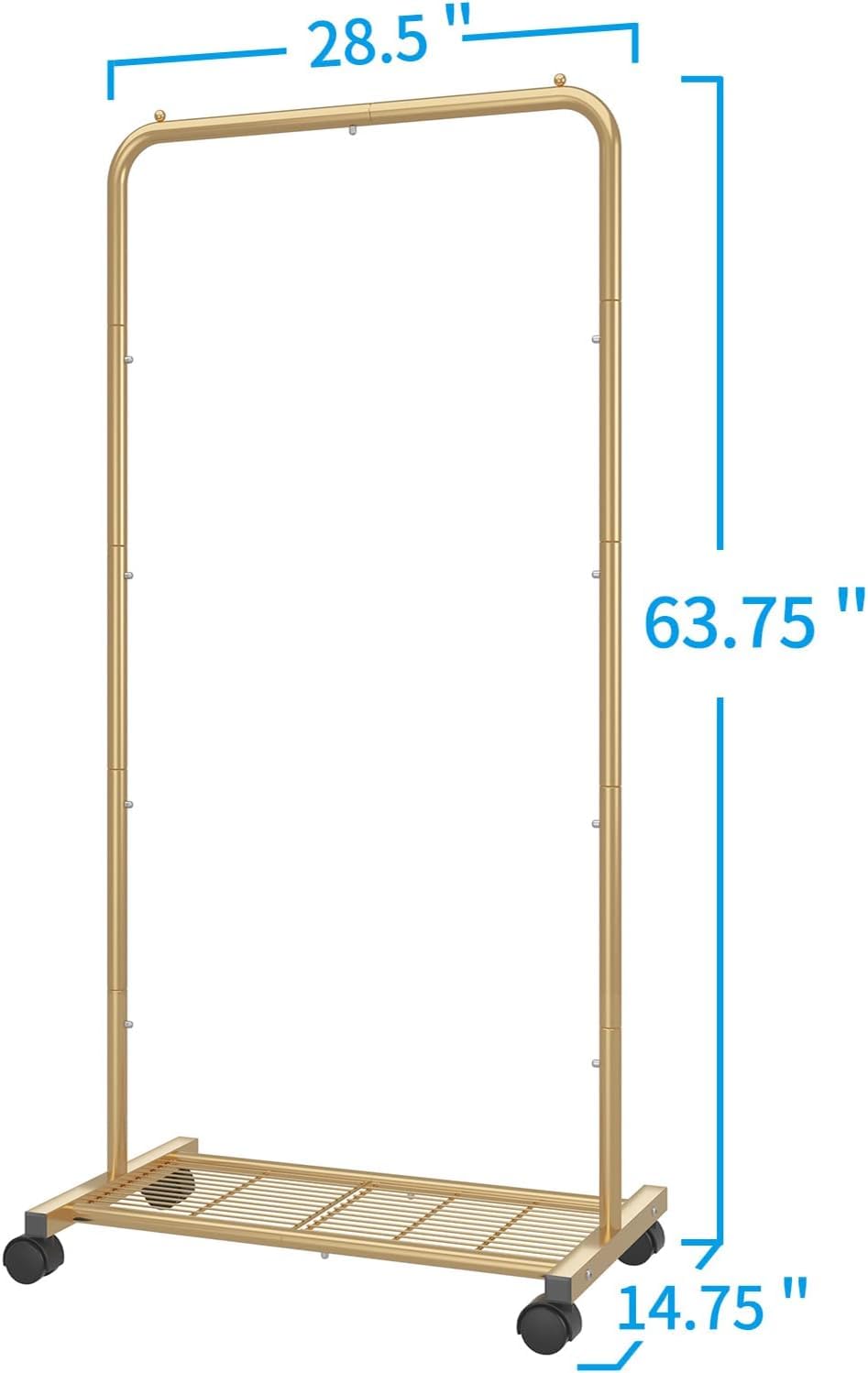 Simple Trending store display rack in gold for merchandising.