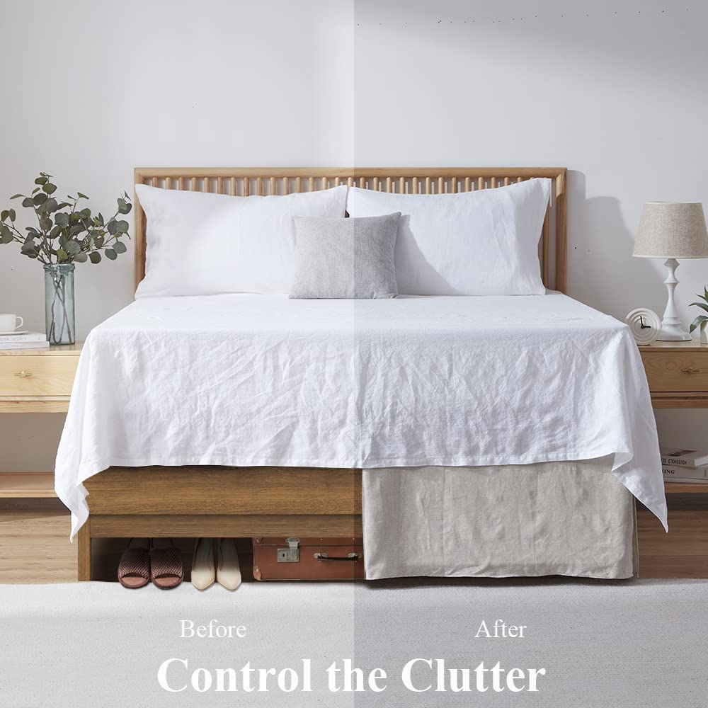 Simple&Opulence Bed Skirt in Rust adds warm accent and hidden storage