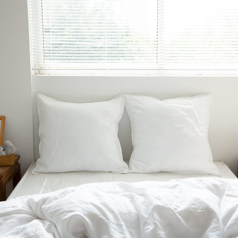 Simple&Opulence French flax fabric close-up highlighting natural texture