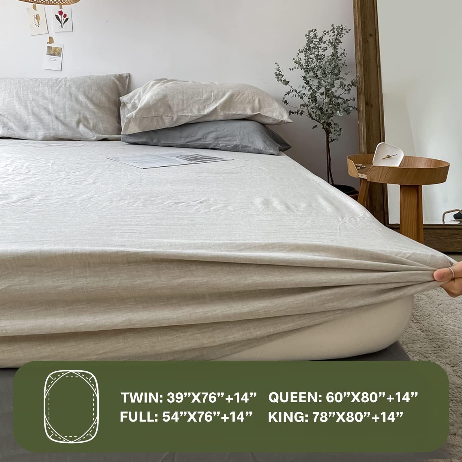 Simple&Opulence king-size 14in-pocket design fits deep-pocket mattresses.