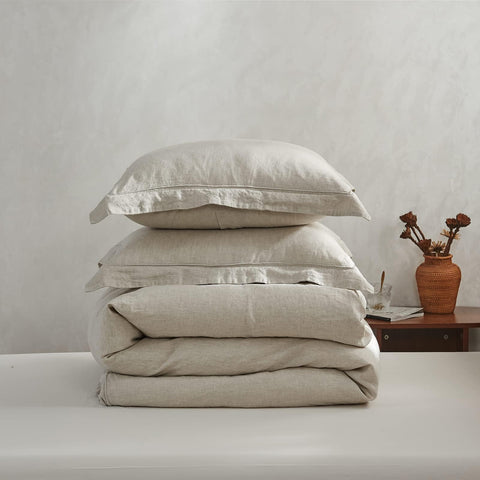Care instructions for preserving linen bedding and embroidery border