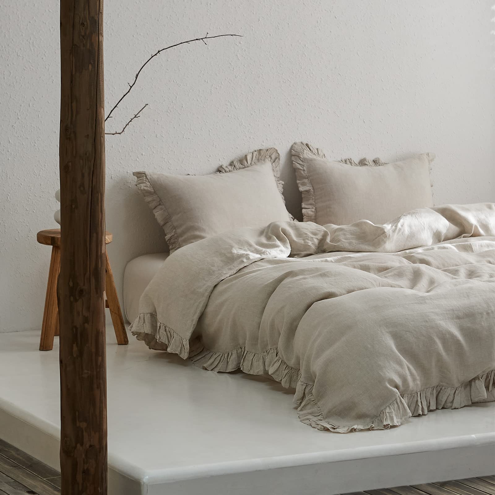 Simple&Opulence easy-care linen shams ideal for machine washing and quick air-dry