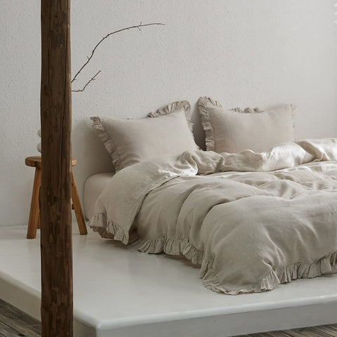 Simple&Opulence easy-care linen shams ideal for machine washing and quick air-dry