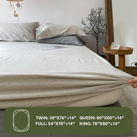 Simple&Opulence linen sheet demonstrates breathable texture ideal for hot sleepers.