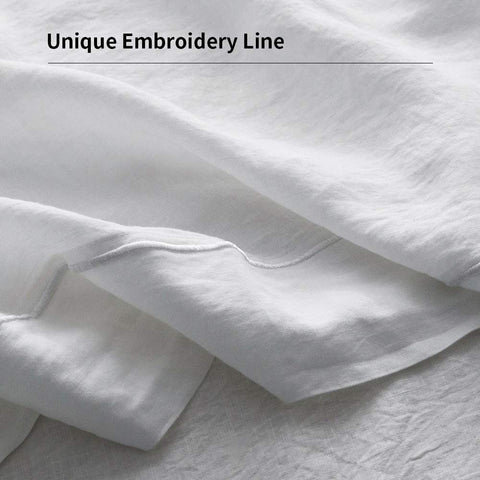 Simple&Opulence pillowcase in washed white solid color for simple, versatile decor.