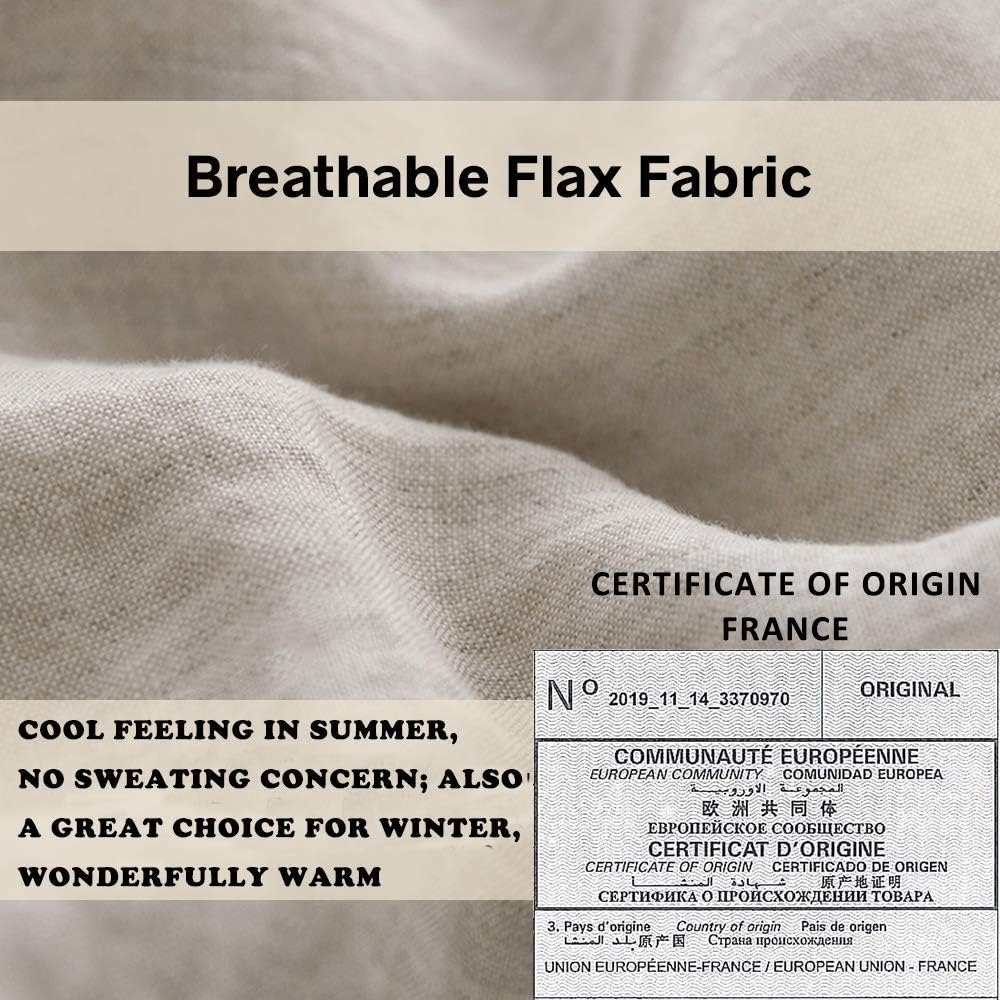 Simple&Opulence linen fabric close-up highlights breathable weave and natural fibers.