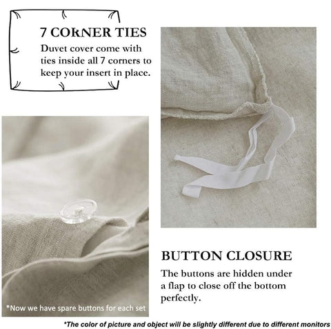 Queen size set with duvet cover and two shams, clear dimensions and fit