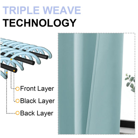 Energy-saving Simplebrand Ava Aqua curtains help protect interior from sun exposure.
