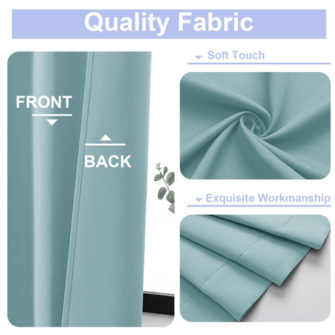 Aqua blackout drapes block light up to 98% for flexible day and night use.