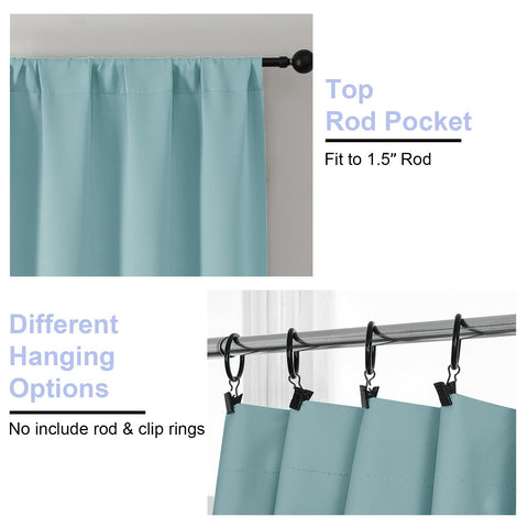 Two-panel Simplebrand Ava Aqua setup enhances bedroom privacy and reduces glare.