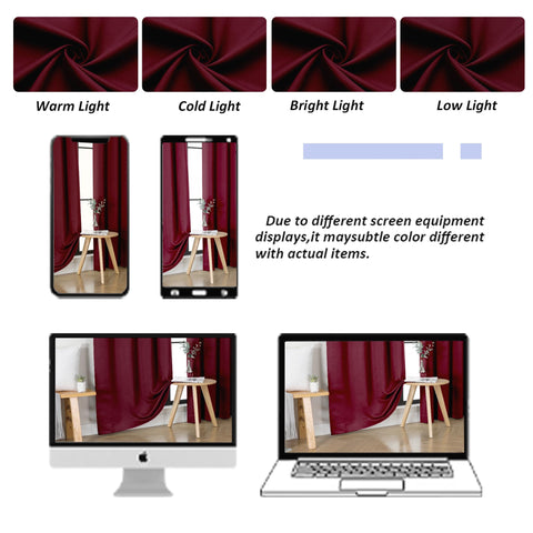 Simplebrand Ava Burgundy two-panel set provides balanced coverage for standard windows