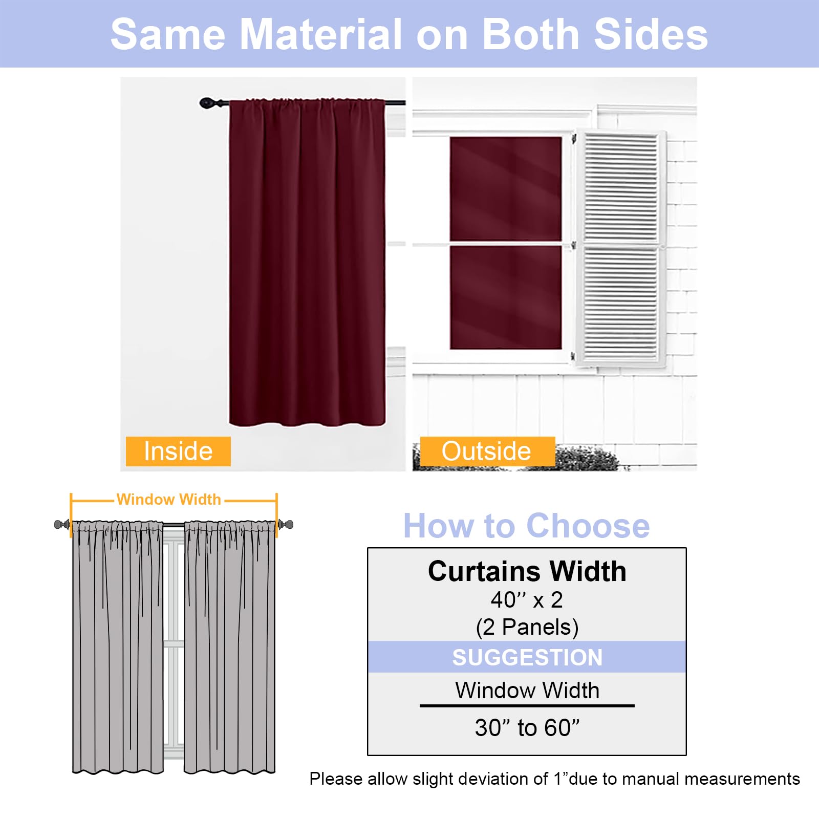 Simplebrand Ava Burgundy curtains are machine washable for easy care
