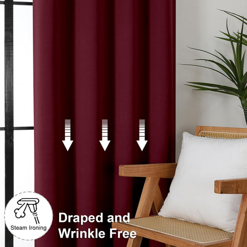 Simplebrand Ava Burgundy fabric-tone curtain surface complements burgundy interiors