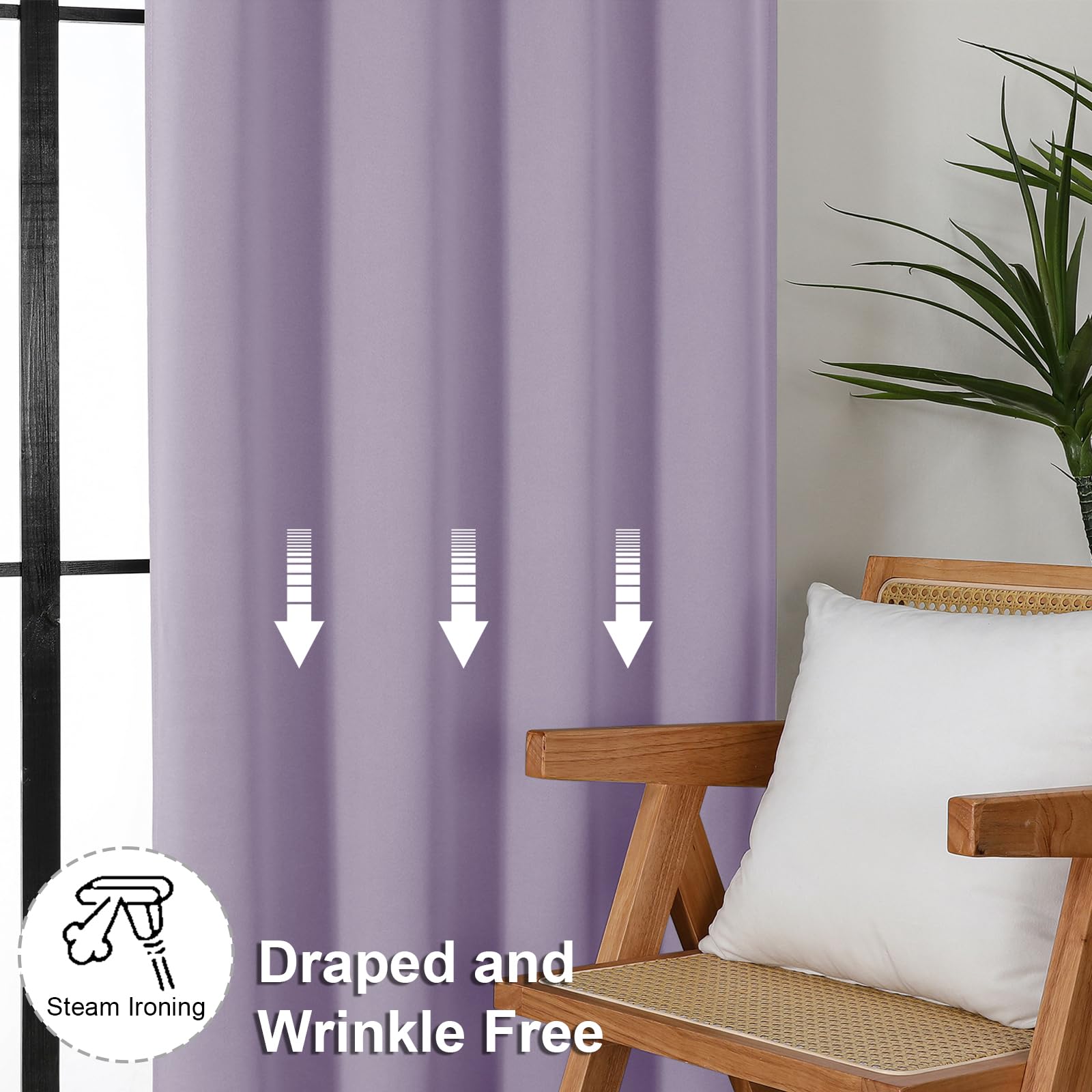 Simplebrand Ava Lilac machine-washable fabric for easy care