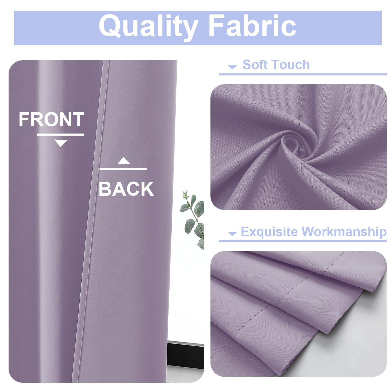 Simplebrand Ava Lilac rod-pocket hanging demonstration for easy install